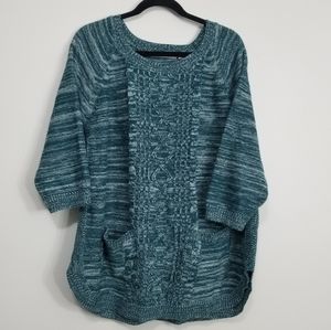 3/4 sleeve pocket sweater 2X - 0056